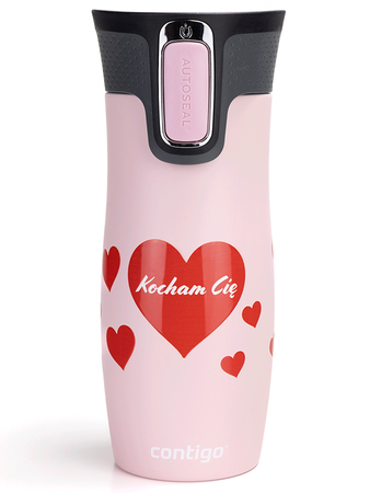 Thermal Mug Contigo West Loop 470 ml - Millenial pink - Hearts