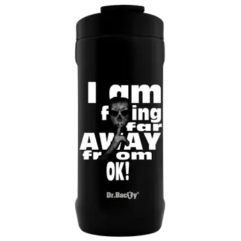 Thermal coffee mug 2-in-1 Dr.Bacty Notus 360 ml - Away - black.