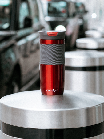 Contigo Snapseal Byron Stainless Steel Mug 470ml - Red