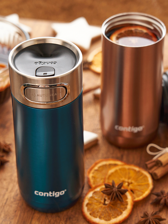 Thermal mug Contigo Luxe Autoseal 360 ml with custom inscription - engraved - Biscay Bay