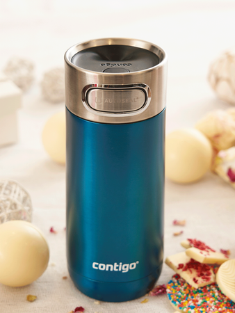 Thermal mug Contigo Luxe Autoseal 360 ml with custom inscription - engraved - Biscay Bay