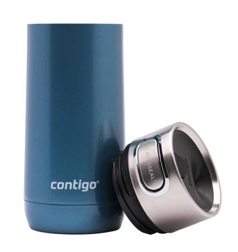 Thermal mug Contigo Luxe Autoseal 360 ml with custom inscription - engraved -  Blue