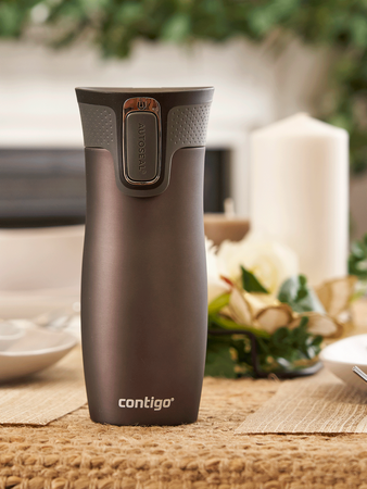 Thermal mug Contigo West Loop 2.0 with custom inscription - engraved - Gunmetal