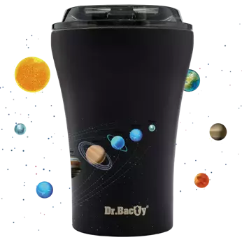 Thermal mug Dr.Bacty Apollo Planety - black.