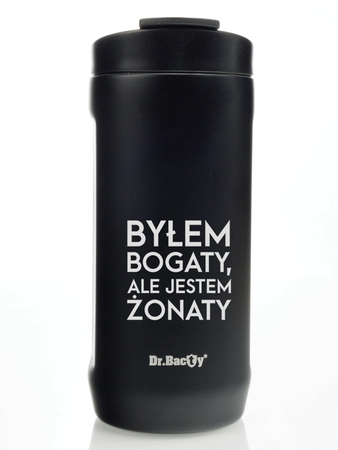 Thermal mug of Dr. Bacty Notus for a man - black