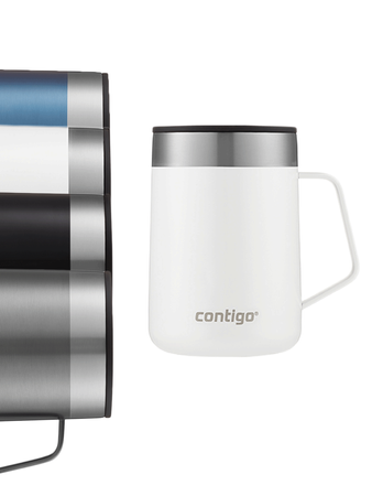 Thermal mug with ear  Contigo Streeterville 420 ml - White