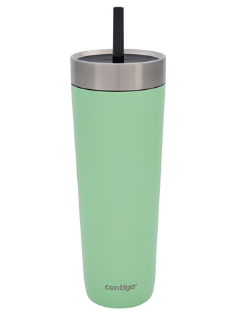 Thermal mug with straw Luxe Tumbler 720 ml with engraving - Cucumber