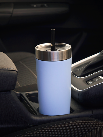 Thermal mug with straw Luxe Tumbler 720 ml with engraving - Periwinkle