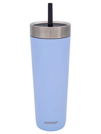 Thermal mug with straw Luxe Tumbler 720 ml with engraving - Periwinkle