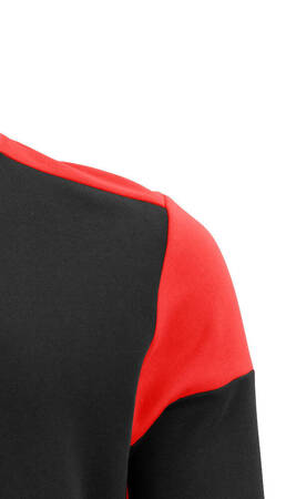 Two-tone Prime Hoodie sweatshirt by Printer - Black - Red.