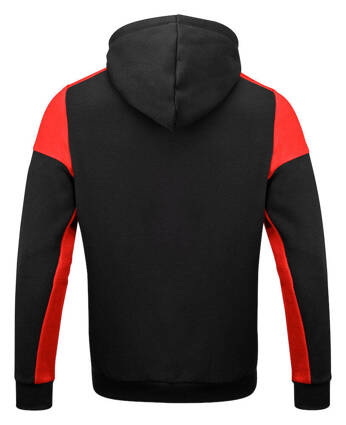 Two-tone Prime Hoodie sweatshirt by Printer - Black - Red.