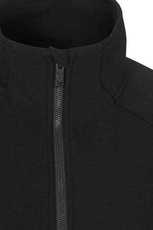Unbuttoned Anzac Fz Collar D.A.D Sweatshirt - Black.