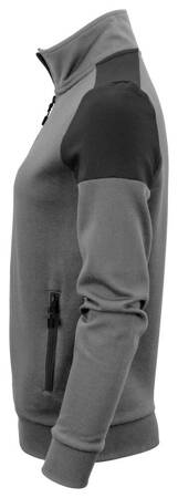 Unbuttoned sweatshirt Prime Sweatvest Lady by Printer - Gray - Black.