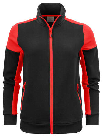 Unzippable Prime Sweatvest Lady sweatshirt by Printer - Black - Red.