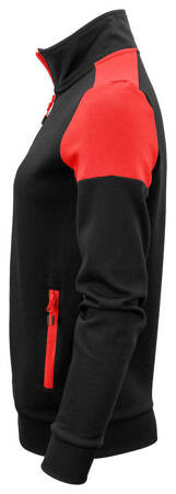 Unzippable Prime Sweatvest Lady sweatshirt by Printer - Black - Red.