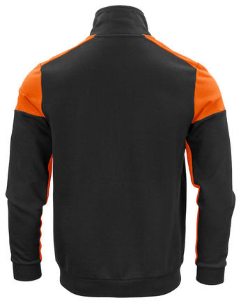 Unzippable Prime Sweatvest hoodie by Printer brand - Black - Orange.