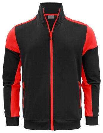 Unzippable Prime Sweatvest hoodie by Printer brand - Black - Red.