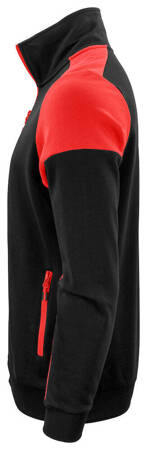 Unzippable Prime Sweatvest hoodie by Printer brand - Black - Red.