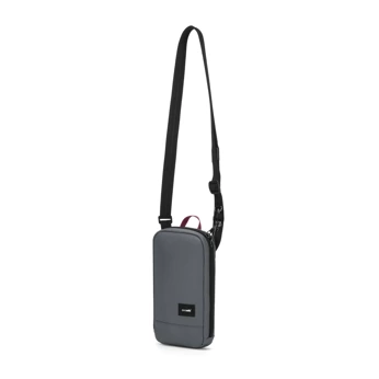 Urban anti-theft shoulder bag Pacsafe RFIDsafe Tech crossbody - steel