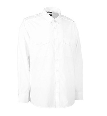 WHITE Long Sleeve Sit shirt, ID, white