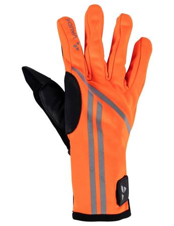 Winter bicycle gloves with Vaude Post fingers - orange