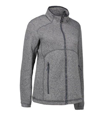 Women's Zip’n’Mix Melange Fleece Anthracite melange ID, gray