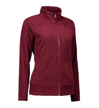 Women's polar zip’n’mix Active Bordeaux by ID, burgundy