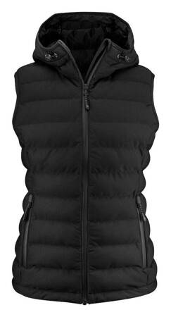 Women's quilted winter sleeveless jacket Woodlake Heights Vest Woman by Harvest - Black.