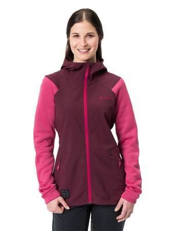 Women's sports jacket with Vaude Tremalzo wool - red