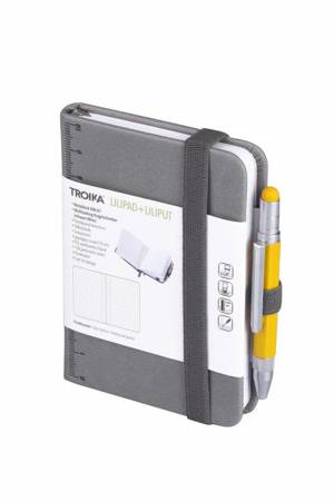 notebook and pen TROIKA lilipad+liliput - gray