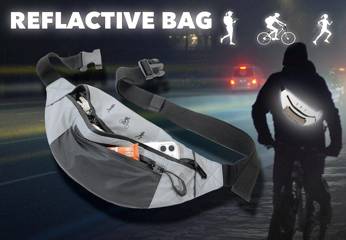 reflective hip bag TROIKA reflactive bag.