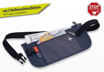 travel pouch with belt TROIKA safety belt.