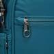 Anti-theft Pacsafe LS200 turquoise shoulder bag.