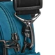 Anti-theft Pacsafe LS200 turquoise shoulder bag.