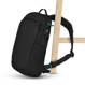 Anti-theft backpack on one shoulder Pacsafe ECO 12L - black made of econyl