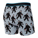 Breathable men's SAXX DAYTRIPPER Boxer Brief Fly with gorilla ball print - gray.