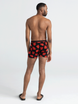 Breathable men's SAXX DAYTRIPPER Boxer Brief Fly with tiger and panther print - black.