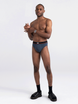 Comfortable men's SAXX NON-STOP STRETCH underwear with a fly - navy blue.