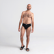 Comfortable men's SAXX ULTRA Boxer Brief Fly - black.