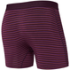 Men's SAXX ULTRA Boxer Brief with stripes - burgundy.