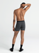 Men's SAXX Ultra Super Soft Boxer Shorts with Stripes - Black.