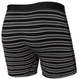 Men's SAXX Ultra Super Soft Boxer Shorts with Stripes - Black.