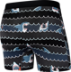 Men's breathable SAXX DAYTRIPPER Boxer Brief with shark fly - black.