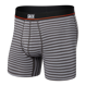 Men's elastic SAXX NON-STOP STRETCH Boxer Brief with striped fly - gray.