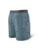 Men's quick-drying 2-in-1 SAXX CANNONBALL swim shorts in squares - blue.