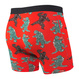 Men's quick-drying SAXX VIBE Boxer Brief Godzilla and King Kong - red.