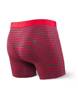 Men's quick-drying SAXX VIBE Boxer Brief Modern Fit in stripes - gray-red.