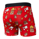 Men's quick-drying SAXX VIBE Boxer Briefs - burning cakes, red.