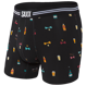 Men's quick-drying SAXX VIBE Boxer Briefs with alcohol and flies - black.