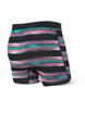 Men's quick-drying SAXX VIBE Boxer Briefs with stripes - black.